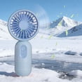 thumbnail image 6 of Lunxisen 3 Pcs Portable Handheld Personal Fan USB Rechargeable Battery Operated Three Speed Cooling for Travel Outdoor, 6 of 9