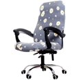 thumbnail image 1 of Printed Office Chair Covers, Stretch Computer Chair Cover Universal Boss Chair Covers Modern Simplism Style High Back Chair Slipcover - Yellow Flower, Medium, 1 of 7