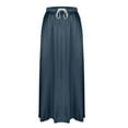 thumbnail image 3 of Gfyviroh Skirts for Women Silk Satin Drawstring Elastic Waist Maxi Skirts Casual Lightweight Comfortable Long Skirts, 3 of 5