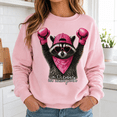 thumbnail image 5 of Breast Cancer Awareness Shirt, In October We Wear Pink Raccoon Sweatshirt, Pink Ribbon Support Gift, Cancer Survivor Hoodie and T-Shirt, Gift for Women, 5 of 9
