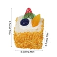thumbnail image 3 of Honmine Simulated French Cream Cake, Fake Dessert Bread Mousse Cake Refrigerator Display Showcase Prop, Home Decor Store Decor for Shelf, Counter, Bakery, Coffee Shop, 3 of 6