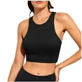 thumbnail image 2 of Odbmxy Tank Tops for Women Crop Sleeveless Racerback Tops for Women Sports Yoga Casual Solid Color Tight Tops,Black S, 2 of 4