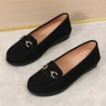 thumbnail image 5 of Women's Leather Penny Loafers Driving Moccasins Casual Slip on Flats Shoes Nurse Work Walking Loafer Shoes, 5 of 8