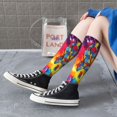 thumbnail image 7 of Women's Knee High Socks Autism Awareness Puzzle Flag Outdoor Casual Tube Socks, 7 of 7