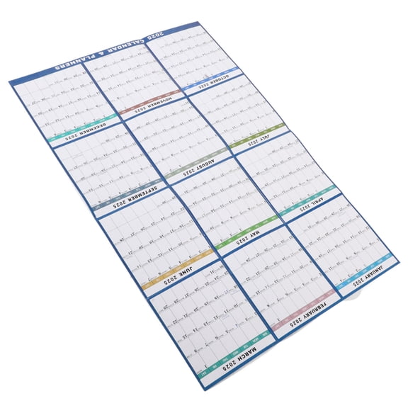 Supvox Sky-Blue Erasable Wall Calendar Clear Printed for Home and Office Use