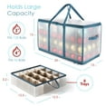 thumbnail image 6 of Hearth & Harbor Large Christmas Ornament Storage Box With Adjustable Dividers - Plastic Ornament Storage Container For 128 Holiday Ornaments or Decorations Plastic 1 Pack, 6 of 8