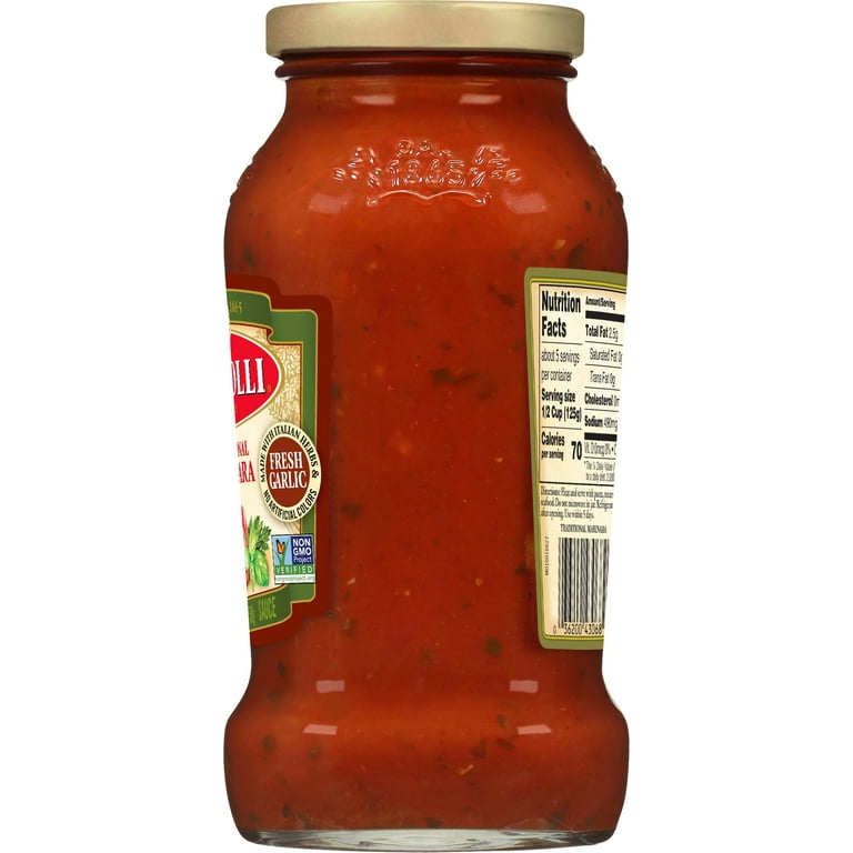 Bertolli Traditional Marinara Pasta Sauce, Pre-made Flavored with