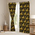 thumbnail image 3 of Feelyou Mandala Damask Black Out Curtains, Hippie Cat Curtains Pack of 2 (42x63 Each), 3 of 6