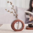 thumbnail image 4 of Solid Wood Glass Vase Flower Vase Decor B, 4 of 5