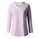 thumbnail image 4 of KIHOUT - Blusas casuales para mujer, liquidación 2024, moda clásica, blusa lisa con cuello en V, blusas básicas holgadas de otoño, blusas tipo túnica de manga larga, 4 of 4