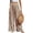 Striped Apricot Red Brown, variant on Womens Palazzo Pants Summer Striped Wide Leg Trousers Elastic Waist Flowy Lounge Pant Pockets
