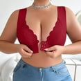 thumbnail image 6 of Sports Bras for Women Plus Size Front Closure Wireless Breathable Bra Bras for Women No Underwire Red Xl, 6 of 9