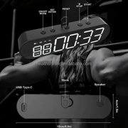 Large Gym Timer Clock Gym Stopwatch Count Down/Up Workout Timers Interval Clock with Remote LED Interval Training Timer by LUVNIMB