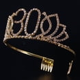 thumbnail image 4 of LEEYNEER Girl‘s 30th Birthday Tiara Crystal Rhinestone Birthday Tiara Queen Crowns Headband with Hair Combs Clip for 30th Birthday Party Prom Decorations ( ), 4 of 8