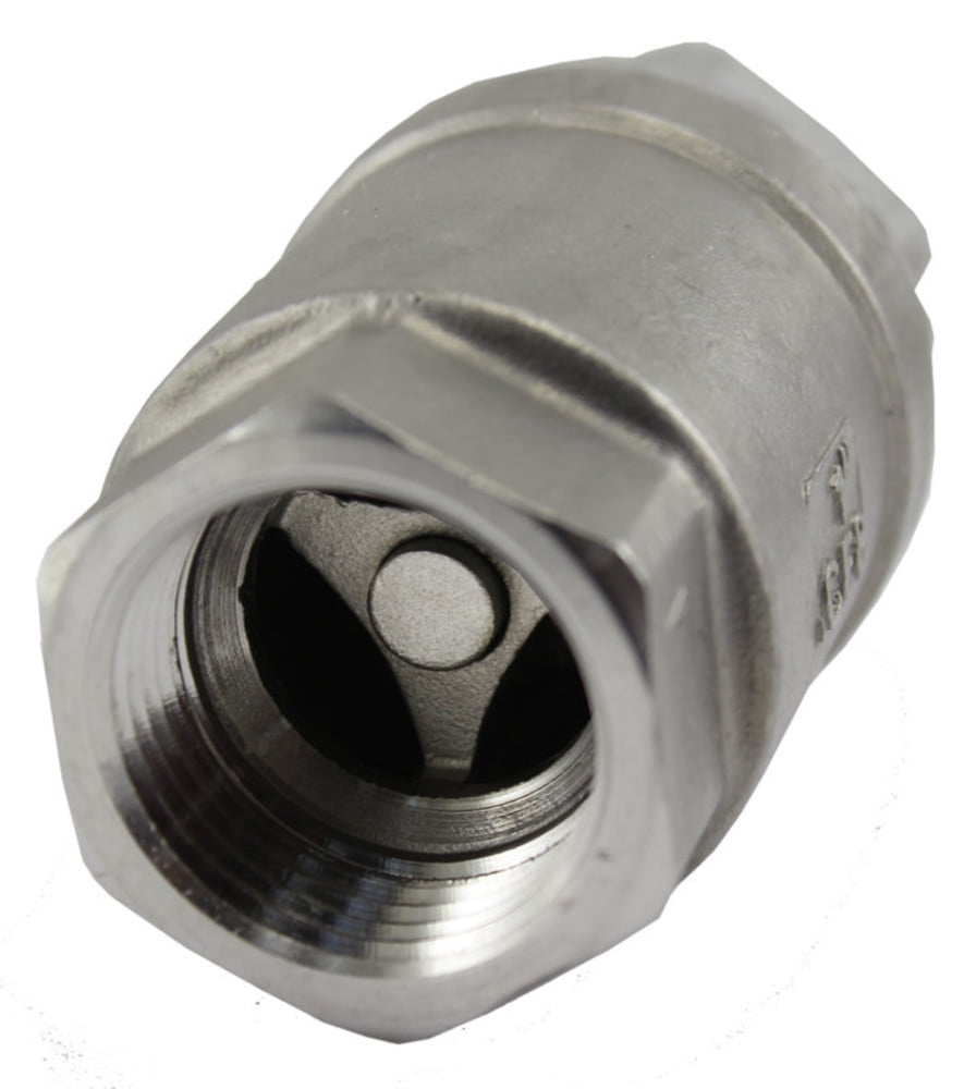 1//2 INCH VERTICAL SPRING CHECK VALVE 304 SS NPT THREAD