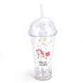 thumbnail image 1 of Vaso para agua Valtari 380 ml con popote y diseño de unicornio plata, 1 of 3
