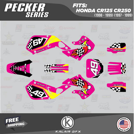 Kalair GFX Graphics Kit for Honda CR125 (1998-1999) Pecker Series Kalair GFX Graphics Kit for Honda CR125 (1998-1999) Pecker Series