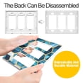 thumbnail image 4 of Yayeee Rocker Switch Wall Plate 3-Gang 6.5"x4.6" Home Decorative Outlet Cover, Light Blue Geometric Pattern, 4 of 6