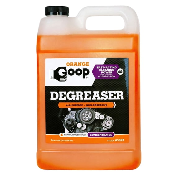 GOOP Orange Heavy-Duty Degreaser, Citrus-Based Formula for Automotive & Shop Use, Removes Grease, Oil & Grime, 1 Gallon