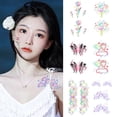 thumbnail image 2 of Single Color Butterfly Tattoo Sticker Waterproof Long-Lasting Simulation Dopamine Girl Ins Simple Japanese Cute Washable, 2 of 7