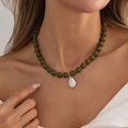 thumbnail image 2 of NICKSUN Colorful Chunky Beaded Necklace for Women, Acrylic Bead Choker Necklaces Irregular Baroque Imitation Pearl Pendant Necklace, Summer Beach Party Wedding Vacation Jewelry Gifts, 2 of 8