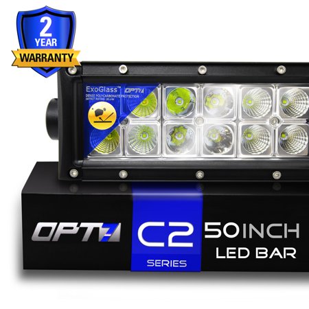 Cree Light Bars OPT7® C2 50-Inch CREE LED Light Bar - Flood/Spot Auxiliary Lamp Combo (24800 lumen) Off Road Waterproof - 2Yr Warranty ()