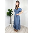 thumbnail image 3 of Women's Boho Peasant Dress Off Shoulder Short Sleeve Ruffle Maxi Dresses, 3 of 5