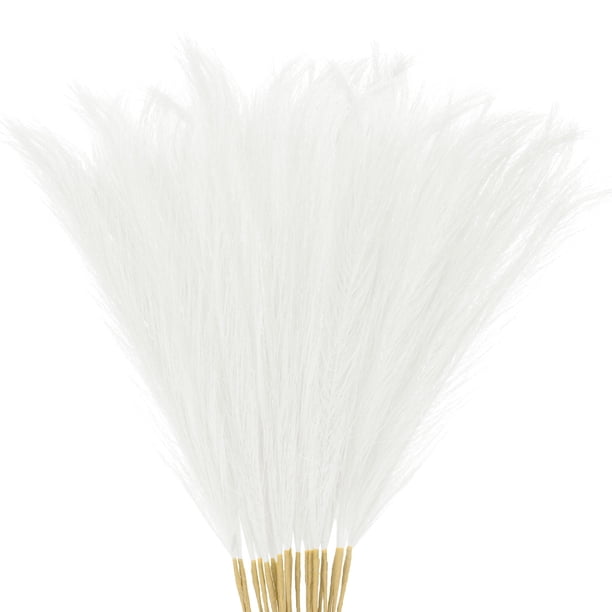 Uxcell 20 Paquete de Hierba Pampas Falsa 21.7" para Decoración del Hogar Boda Crema