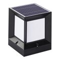 thumbnail image 1 of Faro de columna solar LED Lámpara de pilar con energía solar Lámpara de pared impermeable para exteriores para patio, paisaje, jardín 15CM, 1 of 8