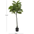 thumbnail image 4 of DecMode 74" Artificial Fiddle Leaf Tree in Realistic Leaves, 4 of 12