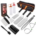 thumbnail image 2 of Juego de para parrilla, Kit de herramientas para asar barbacoa con bolsa de almacenamiento, prensa de hamburguesas, Kit de accesorios de plancha, 2 of 8