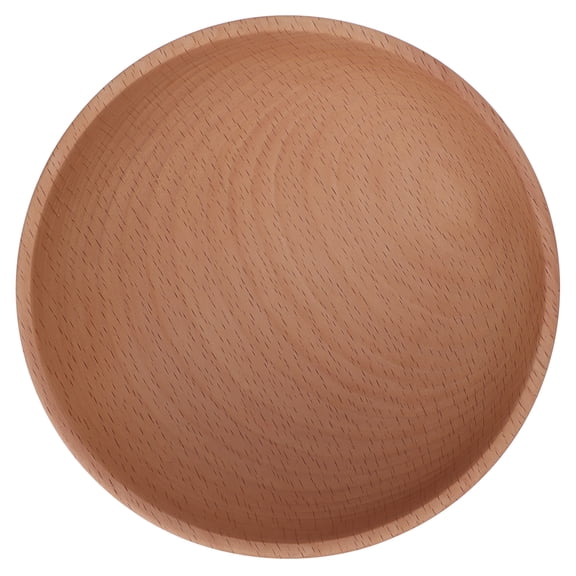 Ligneous Crafts Serving Bowl, Beech Wood Round Wooden Bowl Decorative Environmental Protection For Serving Fruits Salads For Restaurant Cafe Medium 15x4.5cm/5.90x1.77in,Housewife