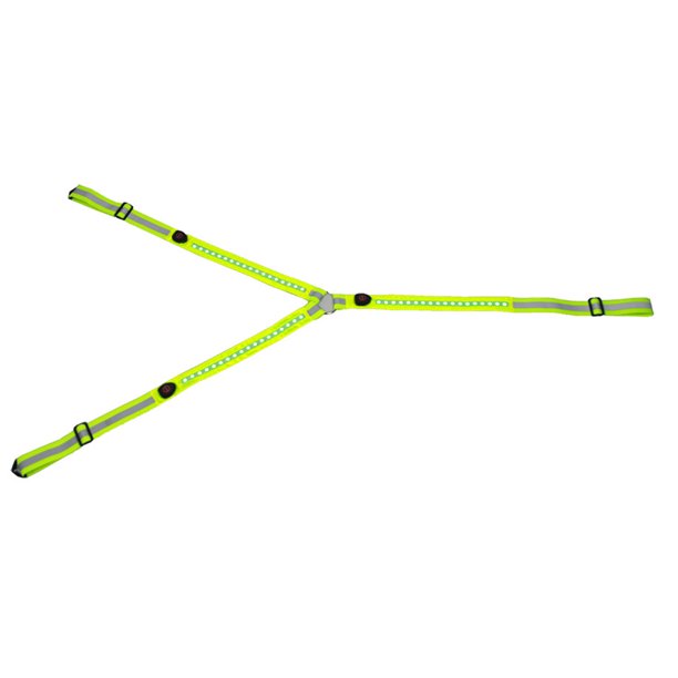 Collar de coraza LED para caballo, recargable por USB, reflectante, elástico, visible por la noche