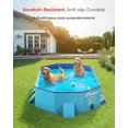 thumbnail image 2 of Foldable Dog Pool - Extra Large 71" x 39" x 12" Hard Plastic Portable Pet Bath Tub with Non-Slip & Reinforced Stability, Collapsible Design for Indoor Outdoor Backyard Use (Blue), 2 of 7