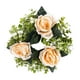 thumbnail image 2 of pstuiky Guirnalda de velas corona de rosas artificiales vela anillo de flores decoración de mesa para casa fiesta boda, 2 of 6