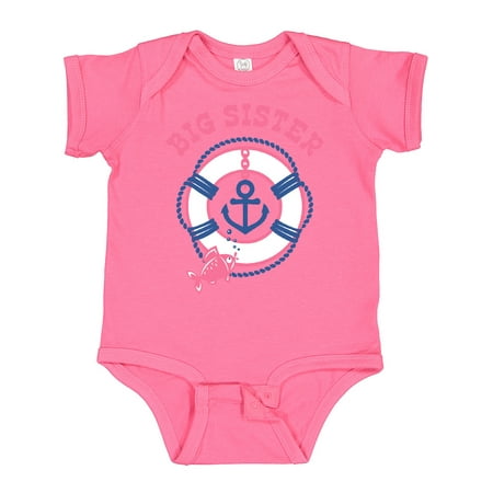 

Inktastic Nautical Big Sister Gift Baby Girl Bodysuit