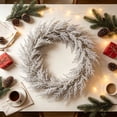 thumbnail image 4 of Miwamany 70.8 inch White Artificial Christmas Rattan Garland with Leaves String for Fireplace Mantel Tree Wreath Holiday Winter Home Decor, 4 of 6