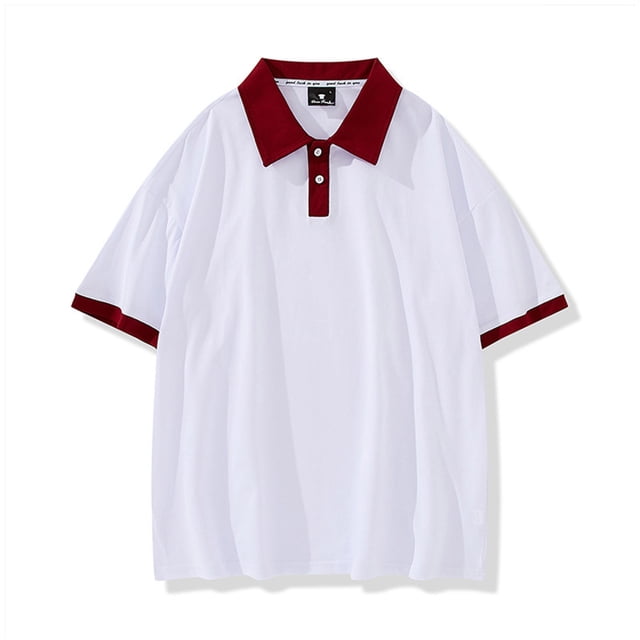 Fiudx Liquidación de Ahorros de Verano Camiseta de Manga Corta con Botones y Hombros Descubiertos para Mujer, Blusa Holgada de Color En Contraste