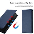 thumbnail image 4 of Compatible with iPhone 14 Wallet Case with RFID Blocking Credit Card Holder, PU Leather Folio Flip Kickstand Protective Shockproof Cover Women Men for iPhone 14 Phone Case - Darkblue, 4 of 11