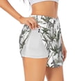 thumbnail image 3 of Lsque Palm Trees Zebra Printed Women's Running Shorts with Liner Pockets,Elastic Quick Dry Workout Athletic Gym Yoga Shorts,Womens High Waist Shorts-XX-Large, 3 of 9