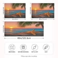 thumbnail image 4 of Dailycode Satin Pillow Case Standard Silk Pillow Cover for Hair and Skin Envelope Closure Beach Sunset Starfish Tree 20"x26", 4 of 9
