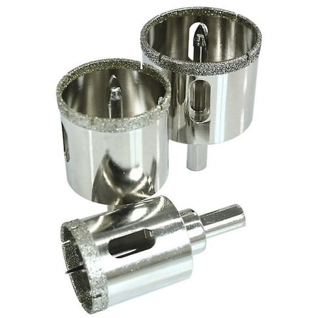 

28mm Diamond Coating Drill Bits Hole Saw Long Life Hole Cutter Opener for Glass Ceramic Tile Marble Ceramics Bottles Etc 3PCS