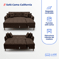 thumbnail image 4 of LASE Muebles Sala Esquinera En L Sofá Cama Reclinable 3 En 1 • California Onix, 4 of 6