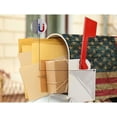 thumbnail image 2 of Vintage American Flag Rustic Stars White Red Stripes Mail Box Cover Magnetic Anti-UV 100% Polyester Standard Size 18" X 21" Oxford Garden,Postbox Letterbox Cover, 2 of 6