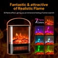 thumbnail image 4 of VINGLI Electric Fireplace Heater for Indoor Use w/Remote & Timer, 1500W Portable Fake Fireplace with 7 Flame Color, Adjustable Temperature, Overheat Protection for Home Living Room Bedroom Office, 4 of 9
