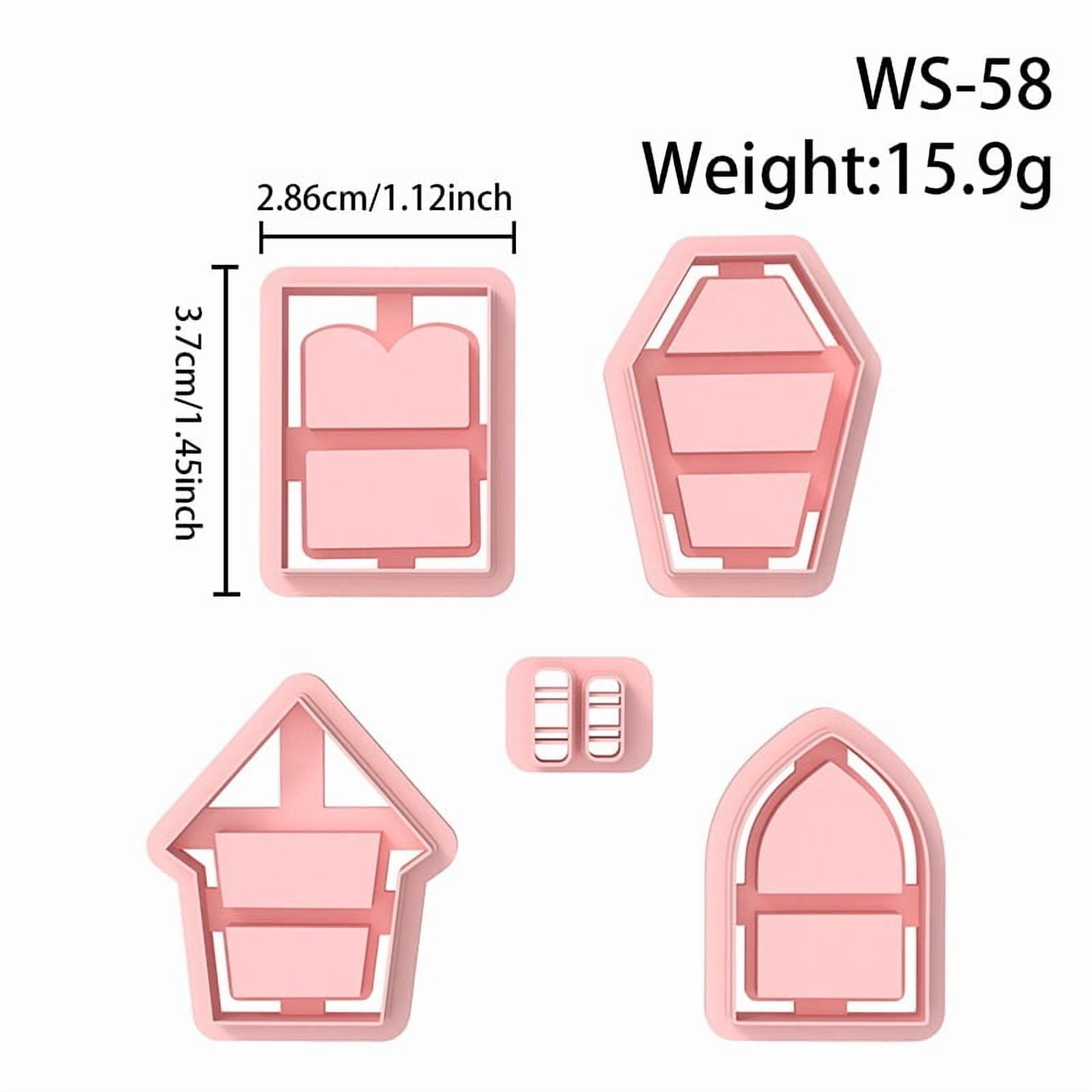 5-piece soft clay earring mold set DIY handmade jewelry making tools