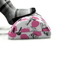 thumbnail image 5 of Feminine Foot Rest, Repetitive Perfume Lipstick Makeup Care Items with Sketchy Dots Print, Non-Slip Backing Ergonomic Memory Foam Leg Support for Office, Pink and Charcoal Grey, by Ambesonne, 5 of 5