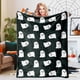thumbnail image 3 of New Flannel Halloween Cute White Ghost Festival Shawl Blanket Nap Blanket, 3 of 4