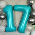 thumbnail image 5 of 40 Inch Light Blue Number 1 Balloon Jumbo 10 11 12 16 48 Foil Balloons for Milestone Decorations Birthdays, Corporate Events, Photo Booths Party Supplies, 5 of 14