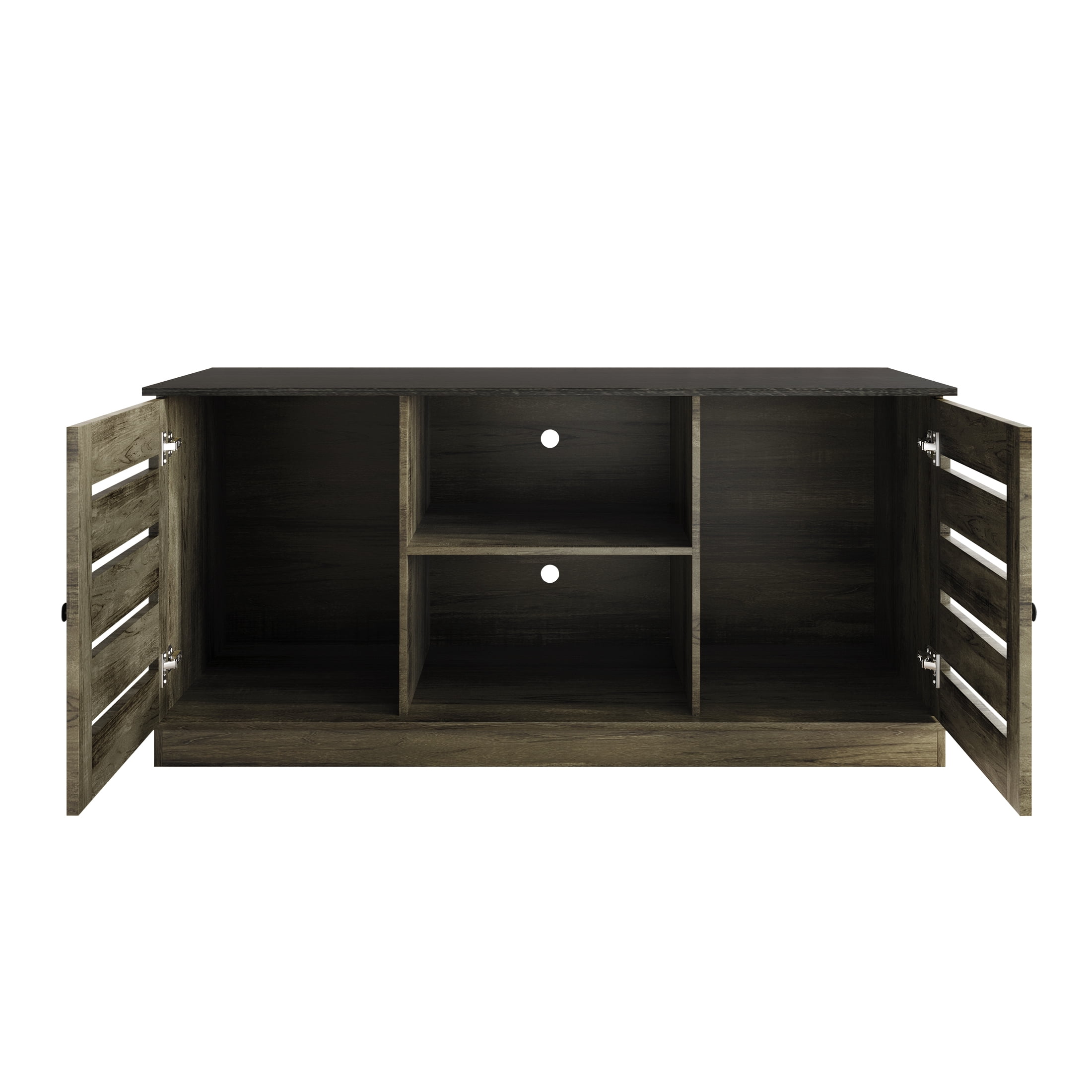 Castle Place Vintage TV Stand Console for TVs up to 50", Light Brown